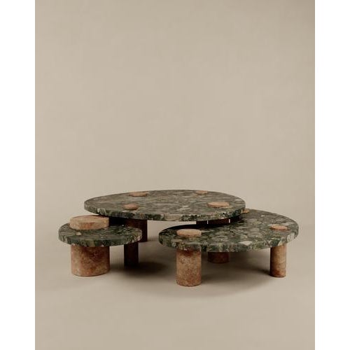 Organic Marble Magatama Coffee Tables by Esther Knopfler, Set of 3 For Sale - Image 4 of 14