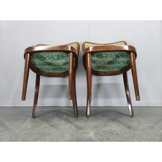 Dining Chairs from Thonet, Former Czechoslovakia, 1940s, Set of 4 For Sale - Image 15 of 17