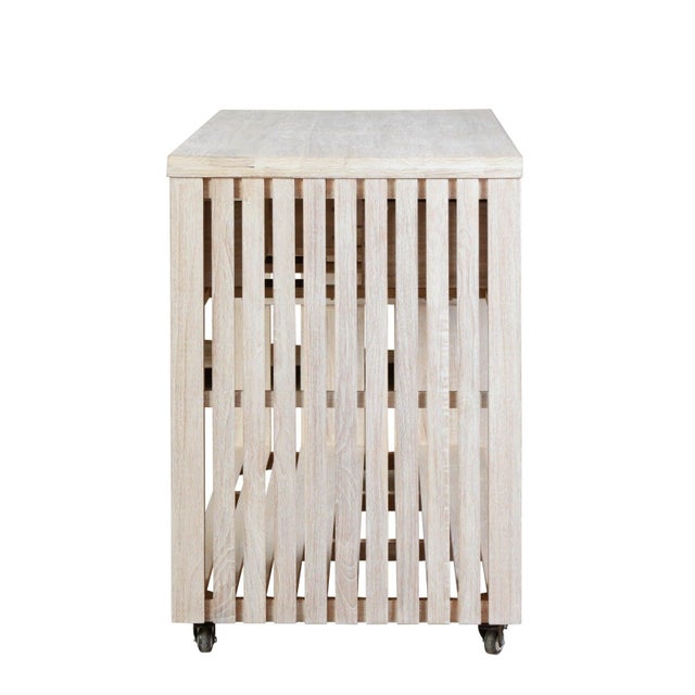 Imperial Grove Outdoor Solid Teak Wood, Natural Look Kitchen Island For Sale - Image 10 of 13