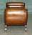 Antique Edwardian Sculptural Leather Scroll End Ottomans, 1910, Set of 2 For Sale - Image 11 of 18