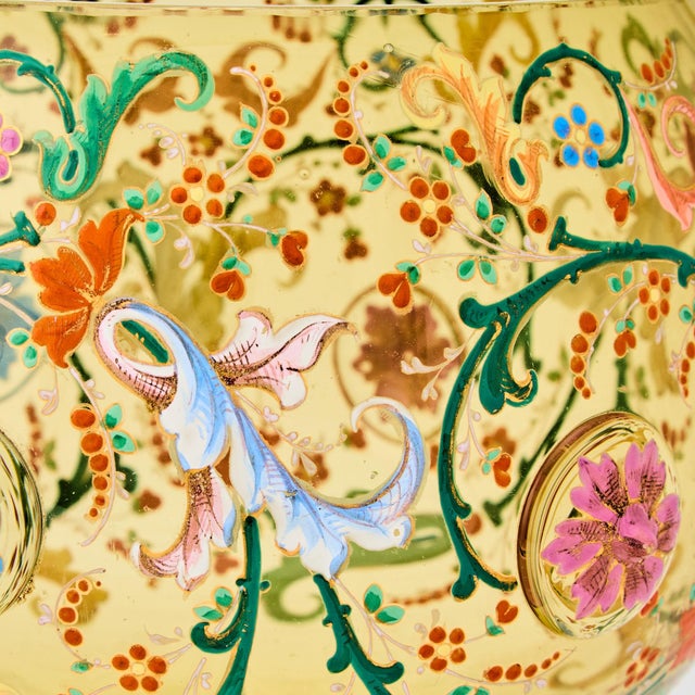 Antique Ten-Piece Moser Enameled Glass Punch Bowl Service, Circa 1880–1890 For Sale - Image 9 of 10