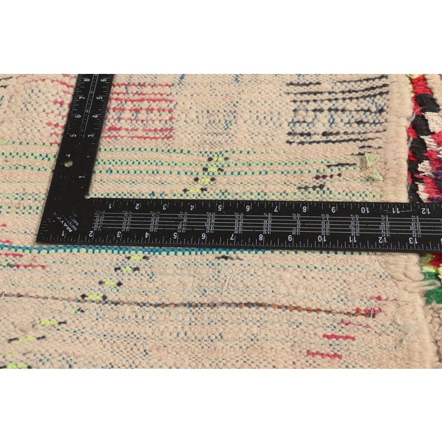 Textile Vintage Azilal Boucherouite Moroccan Rug, 03'07 X 07'01 For Sale - Image 7 of 10