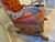 Antique Late Victorian Quarter Sawn Oak Platform Rocker – Tufted Rust Velvet Accent Rocking Chair For Sale - Image 9 of 10