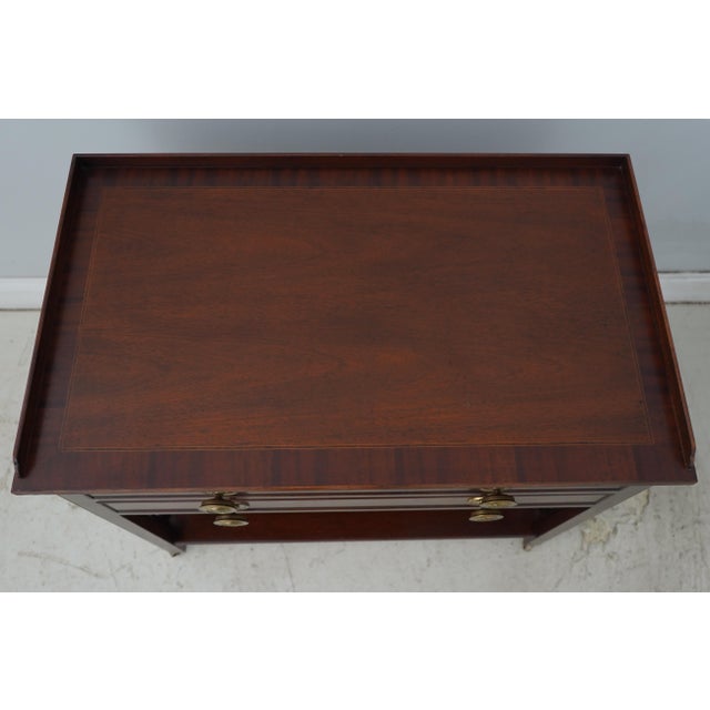Pair of Baker Historic Charleston Mahogany 2 Drawer Servers For Sale In Philadelphia - Image 6 of 18