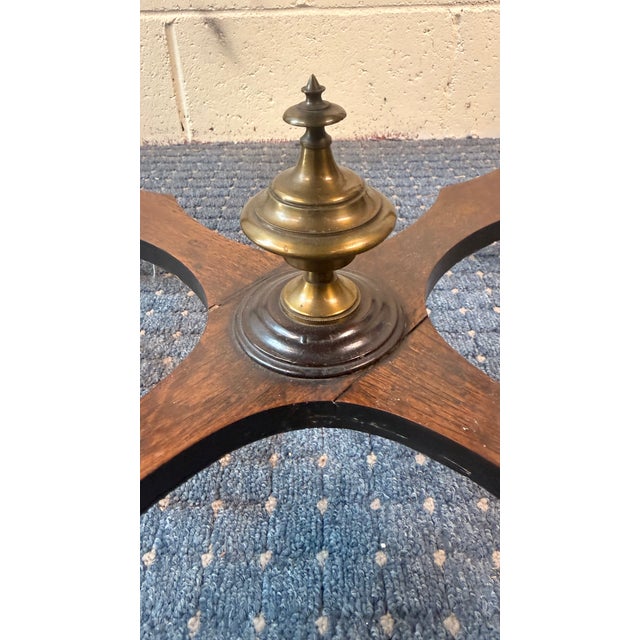 Antique Napoleon III Style Marquetry Clover Form Expandable Occasional Table by Pitkin & Brooks, Chicago For Sale - Image 14 of 17