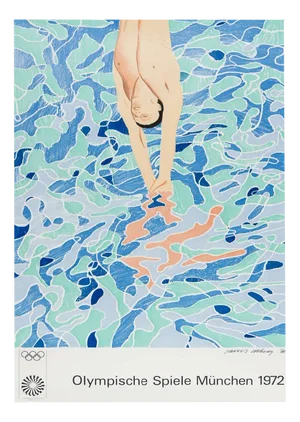 David Hockney, Munich Olympics Poster, 1972, Lithograph