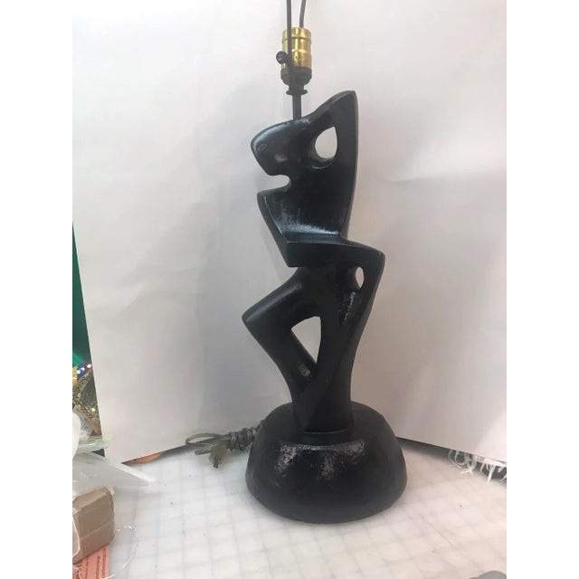 Make RIMA male dancer black plaster moderne lamp Weinberg style please see photos for specifics.