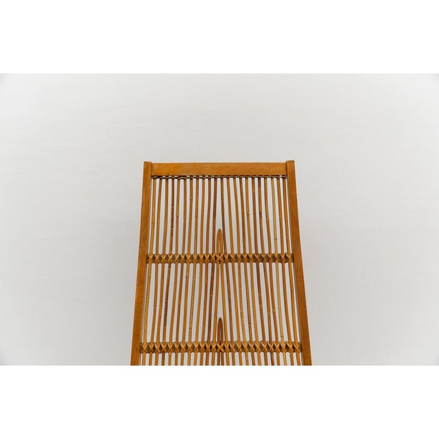Wood and Rattan Rocking Chair from Deutsche Werkstätten Hellerau, 1960s For Sale - Image 10 of 18