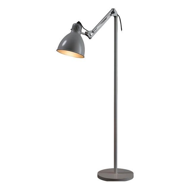 All-White Arma Adjustable Floor Lamp from Metalarte, 1970s For Sale