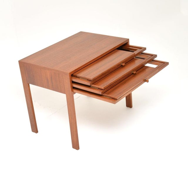 Mid-Century Modern Vintage Danish Teak Nesting Tables by Illum Wikkelso, 1960, Set of 4 For Sale - Image 3 of 12