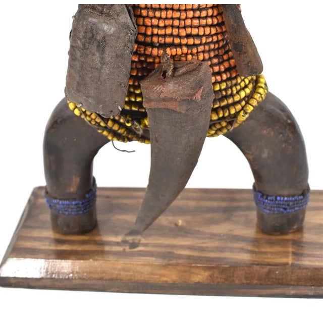 Wood Early 20th Century Namchi Namji Beaded Fertility Doll Cameroon For Sale - Image 7 of 7