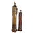 Mid 20th Century Pair of Monumental Asian-Inspired Glazed Ceramic Court Figures For Sale