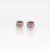 2020s Cosette Solid 14k White Gold Garnet Stud Earrings With Natural Diamond Halo, Pair For Sale - Image 5 of 6