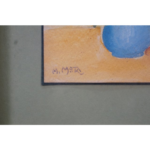 Mid 20th Century 2 Mid Century Helen McRae Botanical Still Life Watercolor Paintings Vase Flowers For Sale - Image 5 of 11