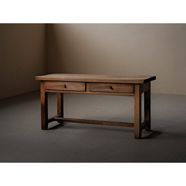 Antique French Oak Worktable, 1890s For Sale - Image 5 of 18
