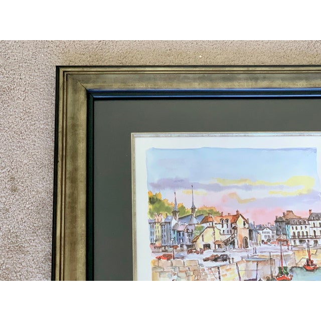 2000 - 2009 Honfleur-Le Port Et La Lieutenance Seriolithograph by Daniele Cambier For Sale - Image 5 of 8