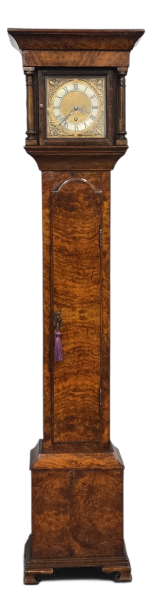 Burr Walnut Grandaughter Longcase Clock, 1920s