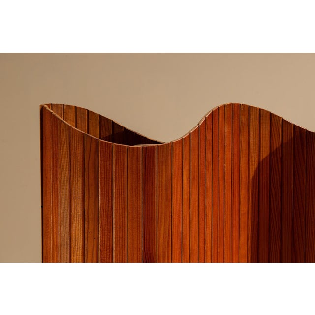 Tambour Folding Screen in Pine by Joamin Baumann for Baumman Fils & Cie, France, 1940 For Sale - Image 14 of 16