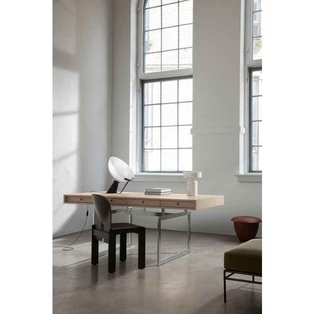 Office Desk in Walnut Wood and Stainless Steel Frame by Bodil Kjaer for Karakter For Sale - Image 6 of 18