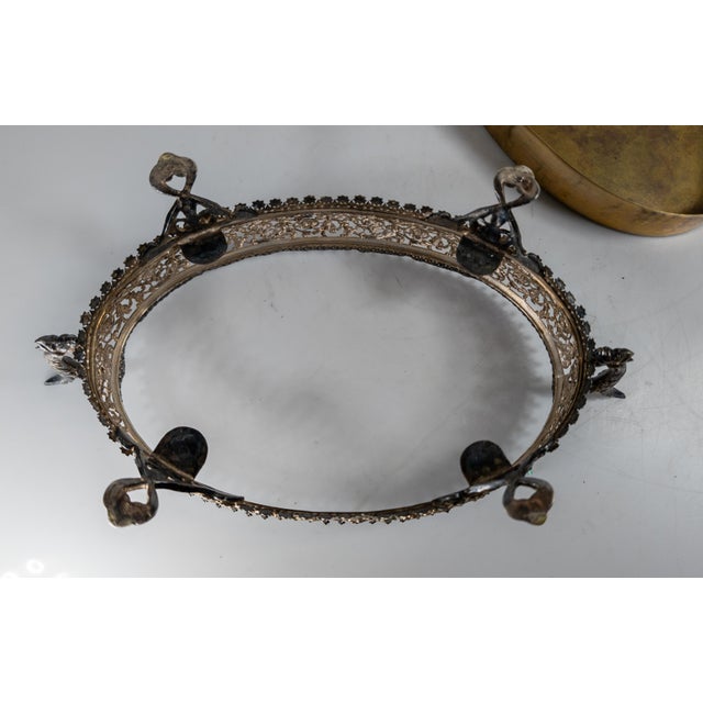 19th Century Victorian Silverplate Centerpiece Jardiniere Planter For Sale - Image 11 of 14