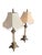 Regency Style Table Lamps with Neoclassical Bases, Paw Feet and Cream Fabric Shades with Beaded Fringe, 1980, Set of 2 For Sale - Image 9 of 10