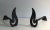 Modernist Steel and Wrought Iron Flame Andirons, French, Circa 1970 - A Pair For Sale - Image 9 of 13