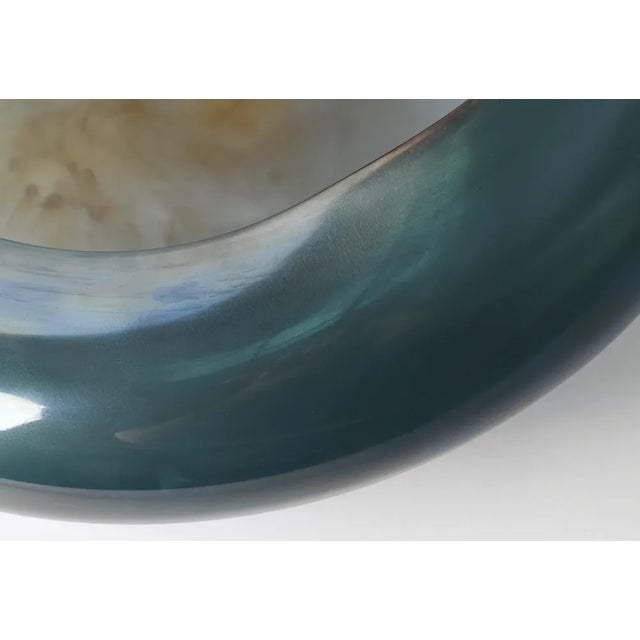 COLORS AVAILABLE: Steel grey, moss green, deep blue, crystal and topaz Barena is a bowl from the Laguna Collection...