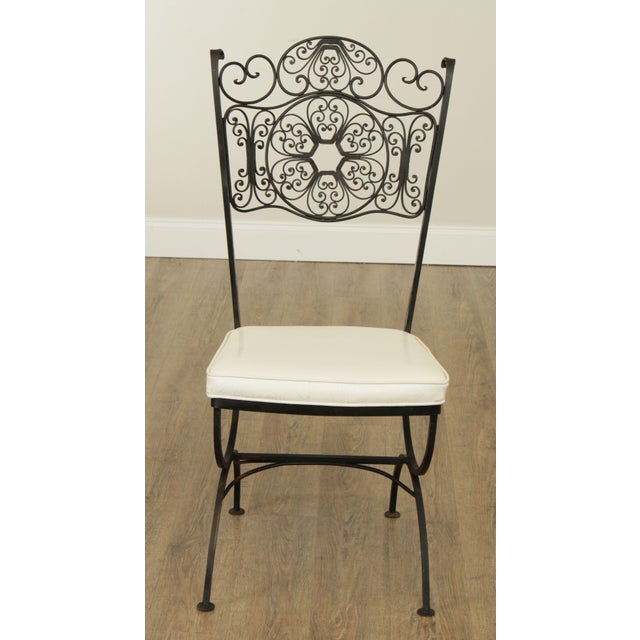Woodard Andalusian Black Wrought Iron, Dining Chairs Set of 5 Chairish