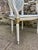 White Louis XVI Style Caned Medallion Armchair in White and Blue, 1950s For Sale - Image 8 of 12