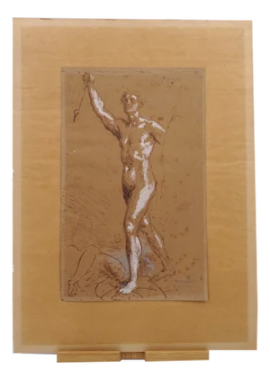 Théodore Chassériau, Preparatory Drawing, 1850s, Chalk & Pencil on Paper