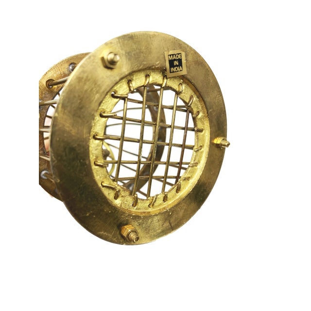 1970s Vintage Miniature Brass Birdcage With Bird For Sale - Image 5 of 5