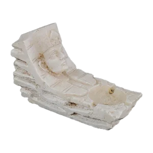 Hand-Carved Egyptian Revival Alabaster Ashtray, 1930s