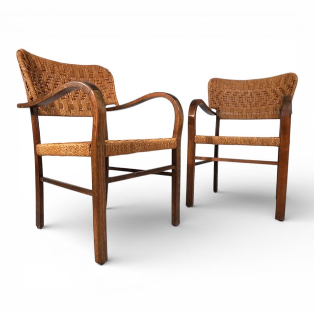 Bauhaus Rope-Weave Chairs from Erich Dieckmann, 1930s, Set of 2 For Sale - Image 17 of 18