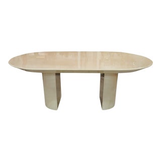 Parchment "Knife Edge" Dining Table by Karl Springer For Sale