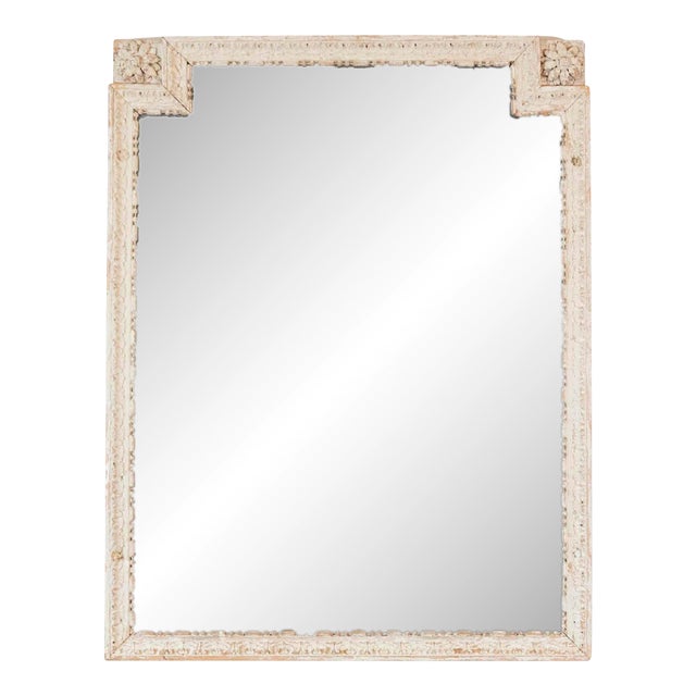 French 18th Century Louis XVI Painted Wood Panel Mirror For Sale