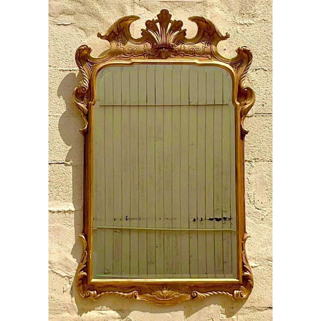 Vintage Regency Carved Gilt Mirror For Sale - Image 10 of 12