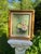 Original Asian watercolor Florals and birds concept Hand painted and signed Bamboo Design Frame Cork Print 1970-1980