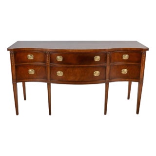 Antique Federal Style Mahogany Sideboard Credenza Buffet For Sale