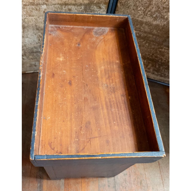 20th Century Child's Size Miniature Dry Sink in Blue Paint For Sale - Image 10 of 12