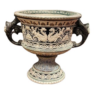 Large German Pottery Jardiniere from Mettlach For Sale