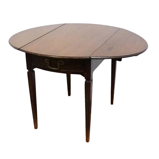Brandt Furniture Banded Mahogany Traditional Style 36" Drop Leaf Pembroke Accent End Table 78-906 For Sale - Image 15 of 18