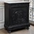 A 19th century French Napoleon III period ebonized cabinet crowned with a pure white Carrara marble top. Strong...