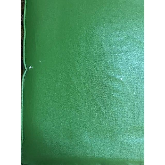 1960s Mid-Century Modern High-Back Avocado Green Vinyl Lounge Chair For Sale - Image 16 of 16