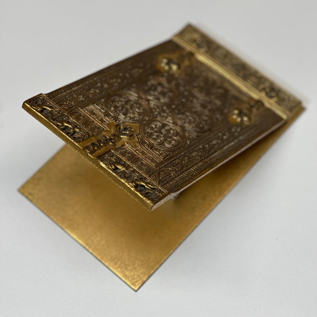 Tiffany Studios Early 20th Century Tiffany Studios New York 1691 Venetian Bronze Note Pad Holder Desk Blotter For Sale - Image 4 of 18
