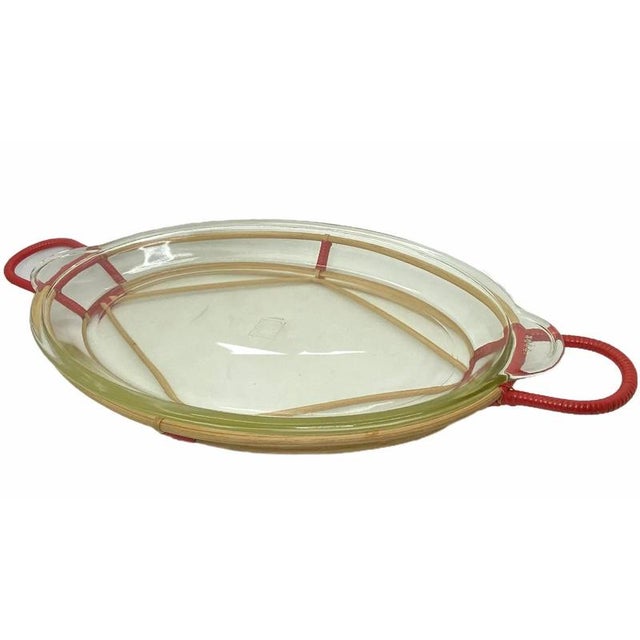 Glass German Oval Glass Casserole Bowl from Schott, 1960s For Sale - Image 7 of 8