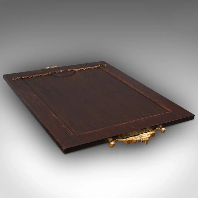 Wood 1970s Large Vintage Walnut Decorative Mirror For Sale - Image 7 of 11