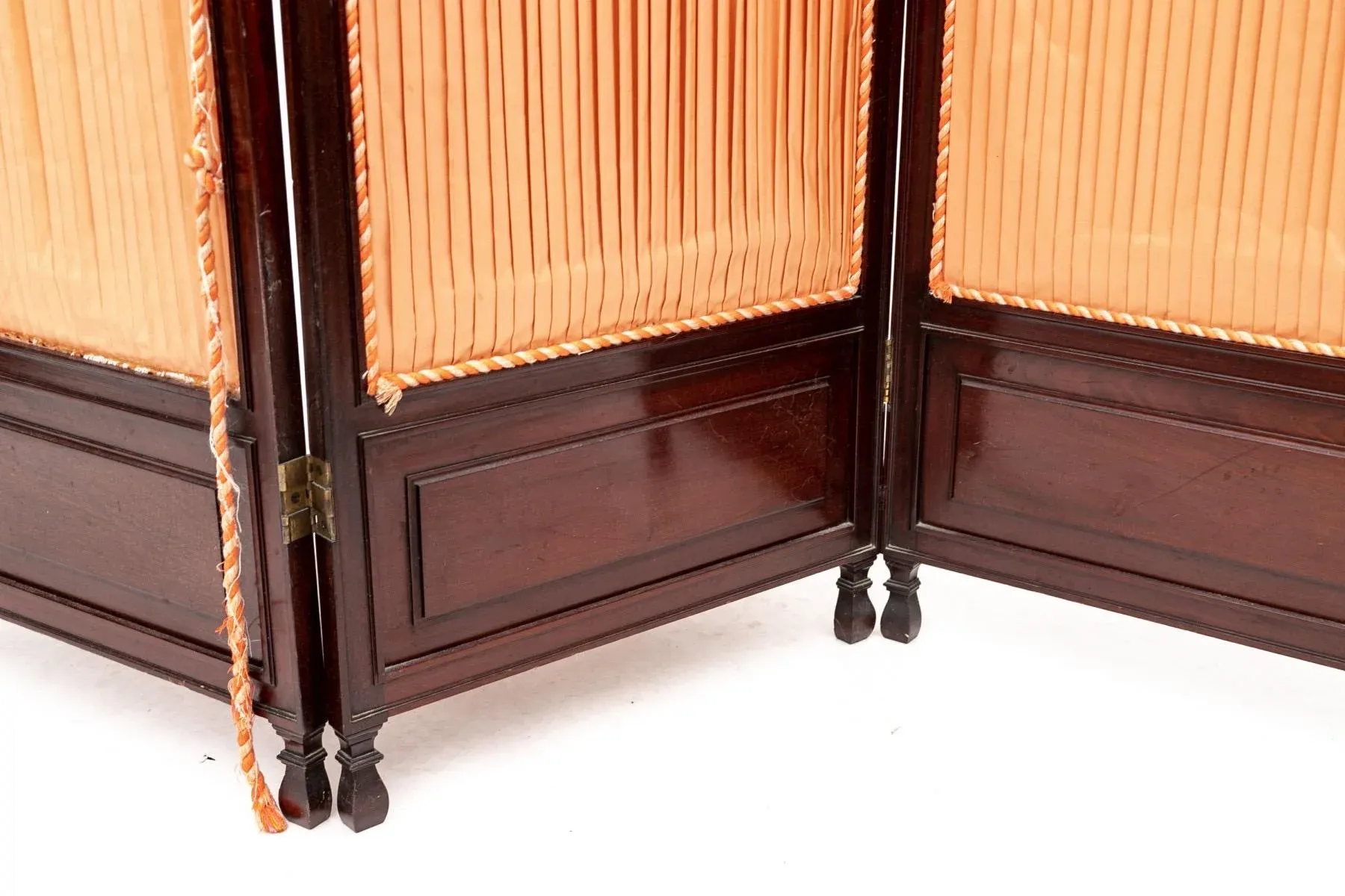 Antique Edwardian Three-Panel Room Divider Screen