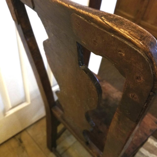 Mid 18th Century George I Style Oak Side Chair For Sale - Image 4 of 8