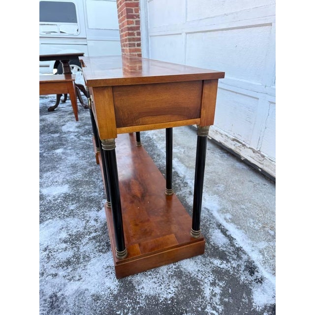 Brown Late 20th Century Biedermeier Style Console Table by Century Furniture For Sale - Image 8 of 18