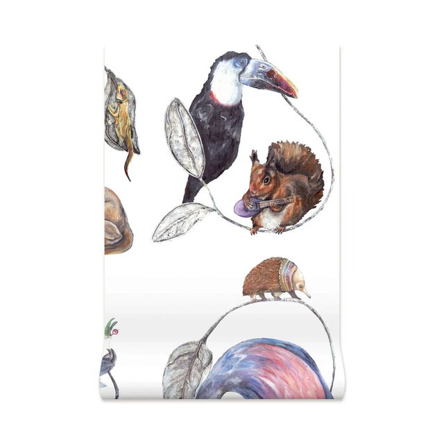 House of Hackney House of Hackney Empire Wallpaper - White For Sale - Image 4 of 4